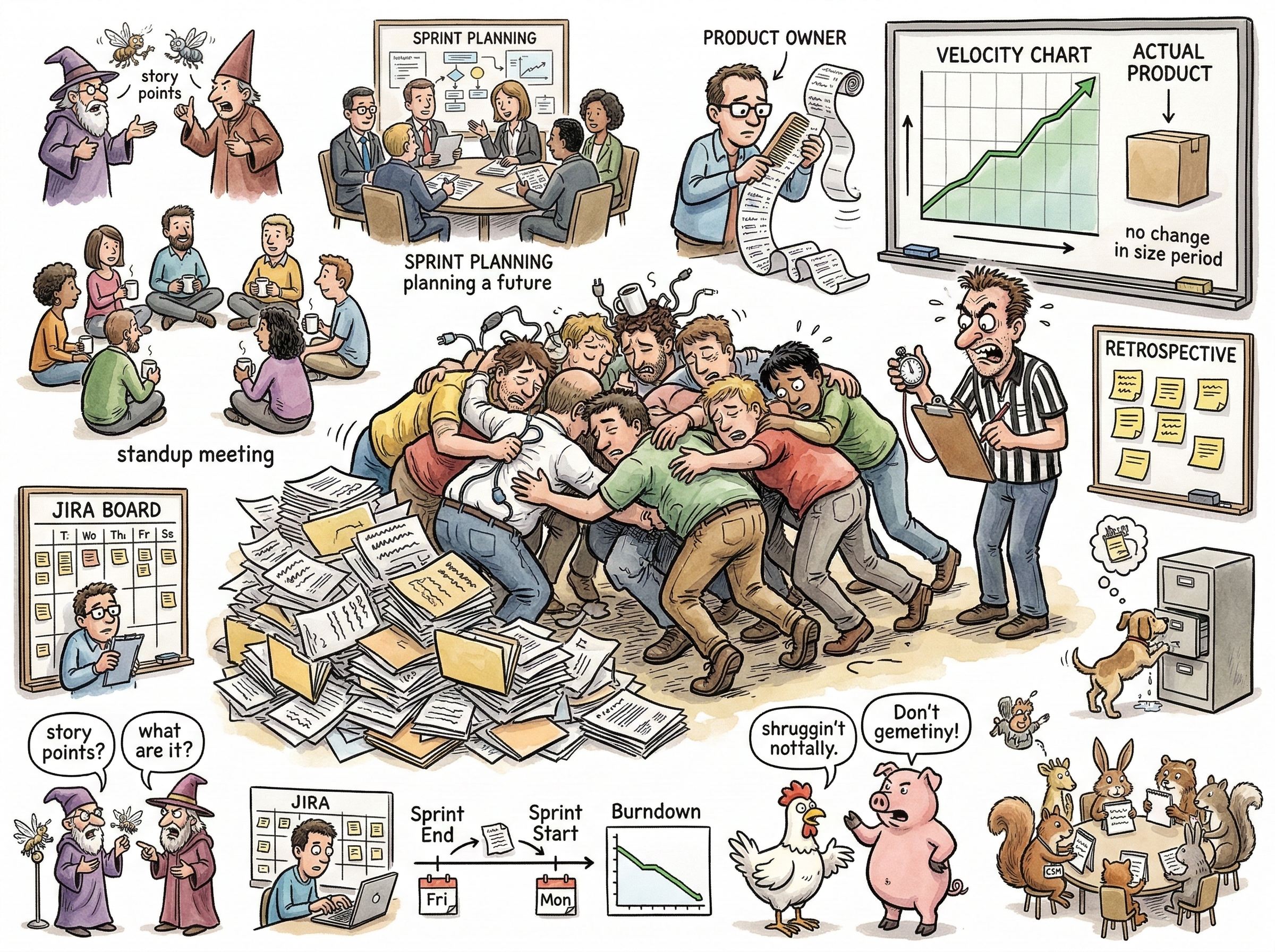 Scrum illustration