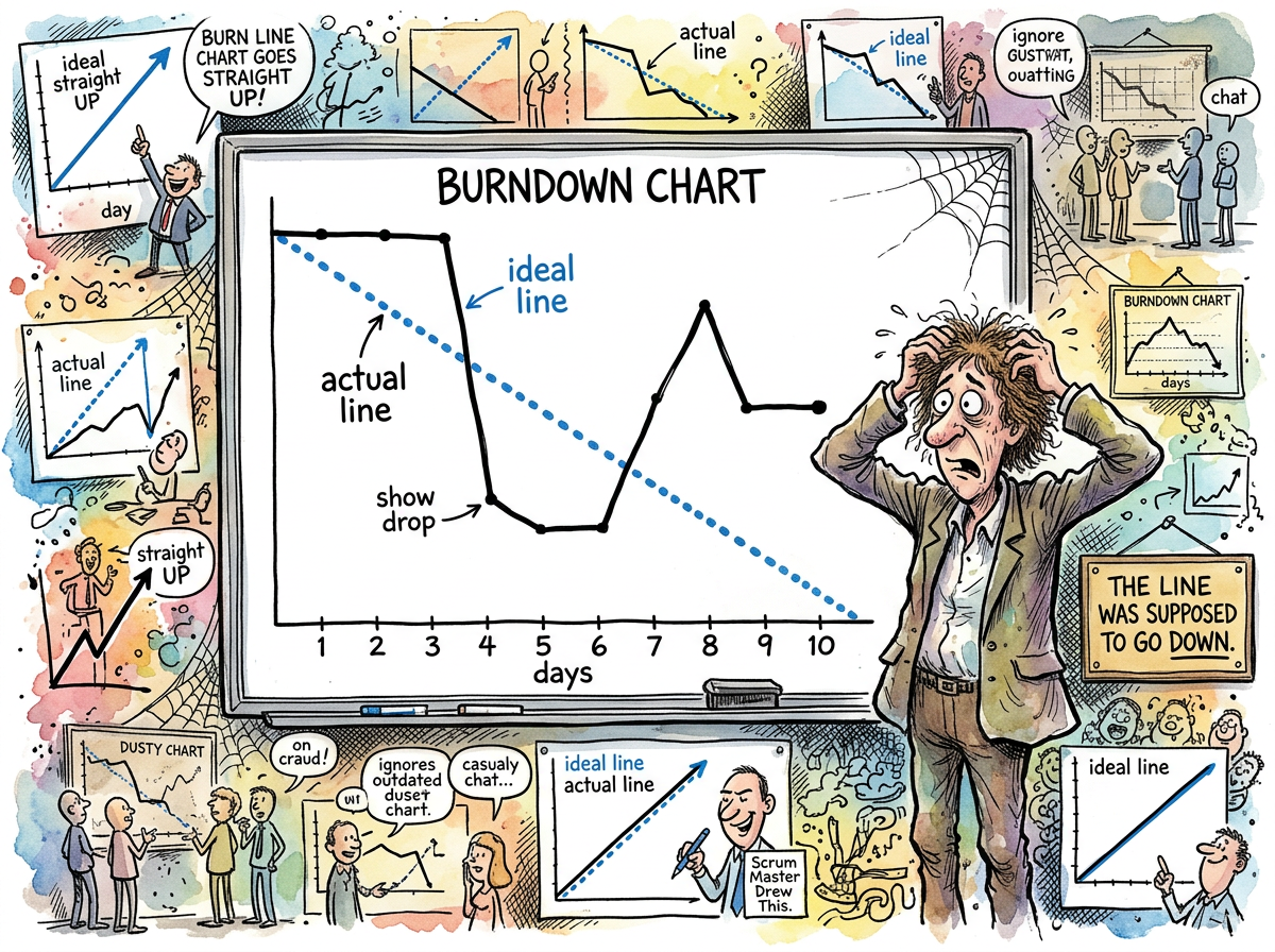 The Burndown Chart illustration