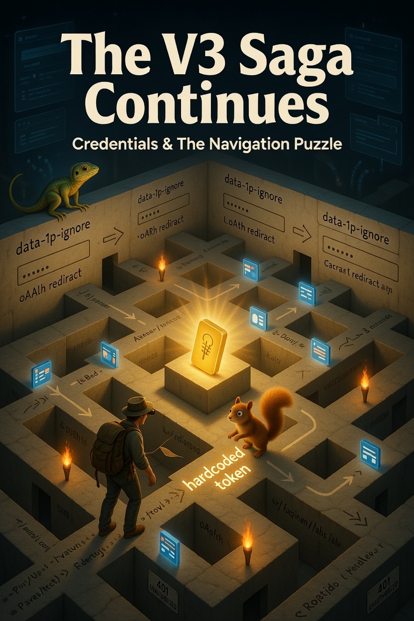 The V3 Saga Continues: Credentials & The Navigation Puzzle