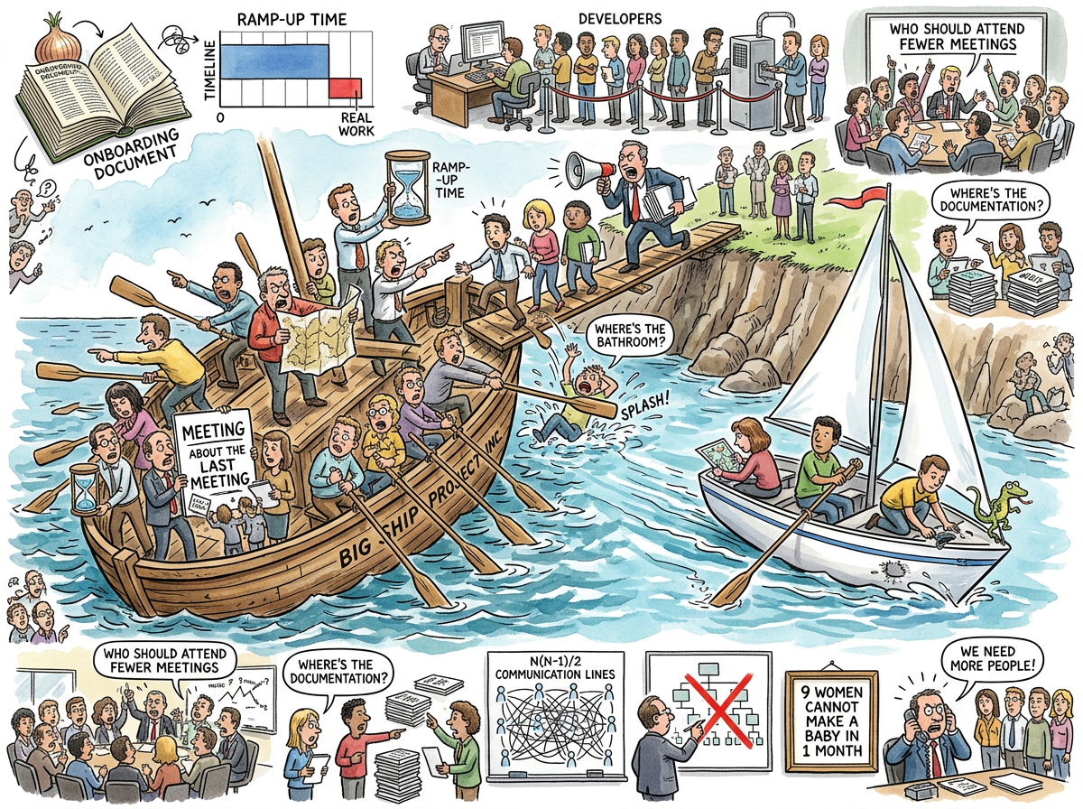 Brooks's Law illustration