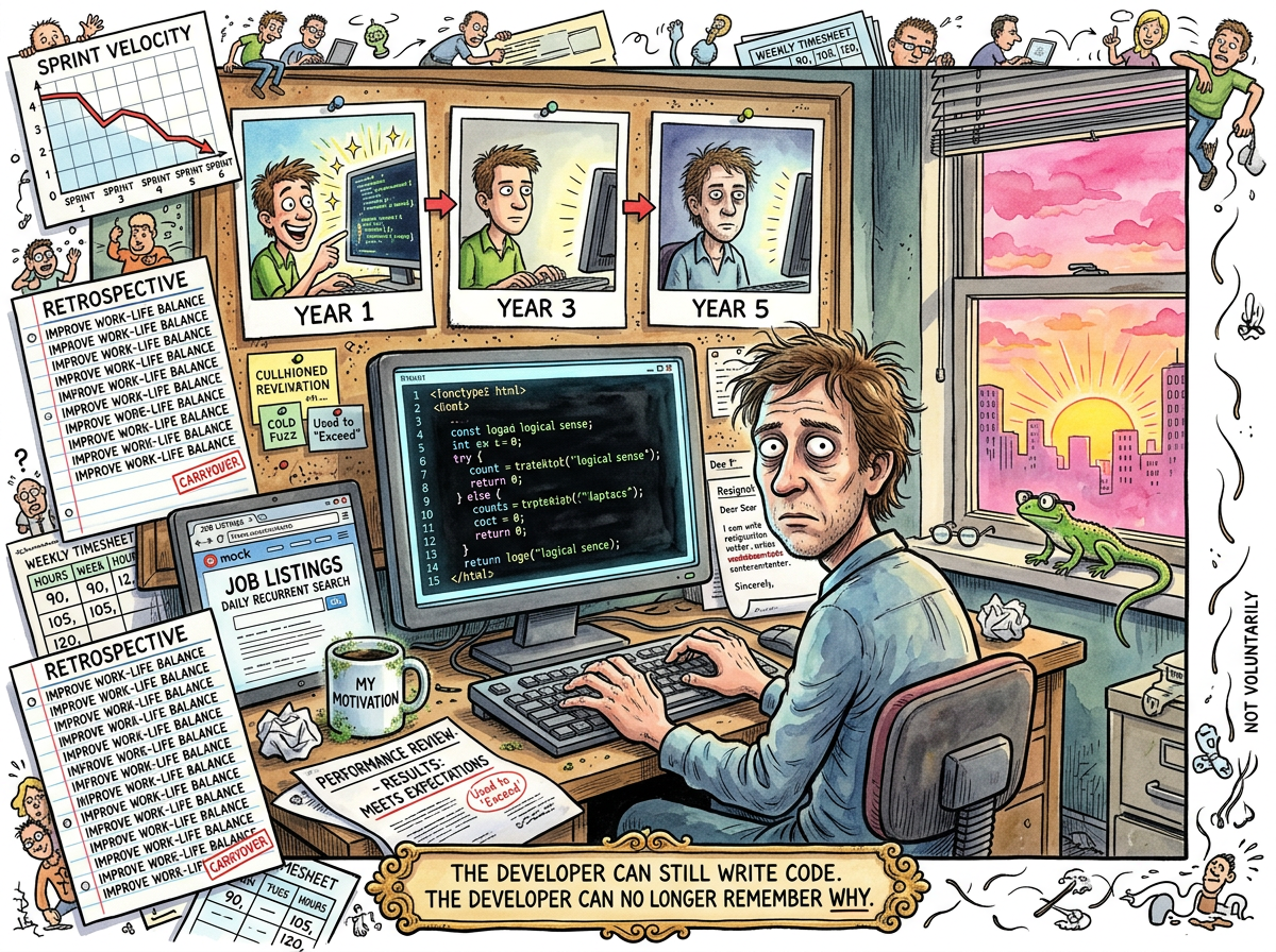 Developer Burnout illustration