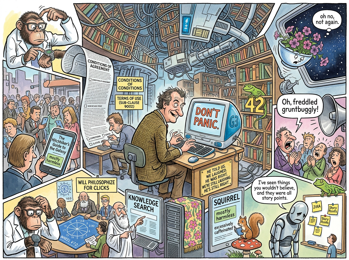 Douglas Adams illustration