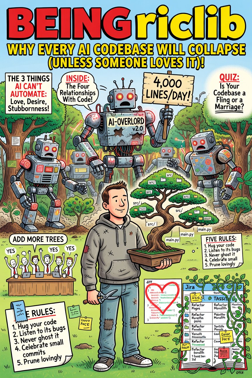 为什么每个AI辅助的代码库都会崩溃（除非有人热爱它）— 作为riclib