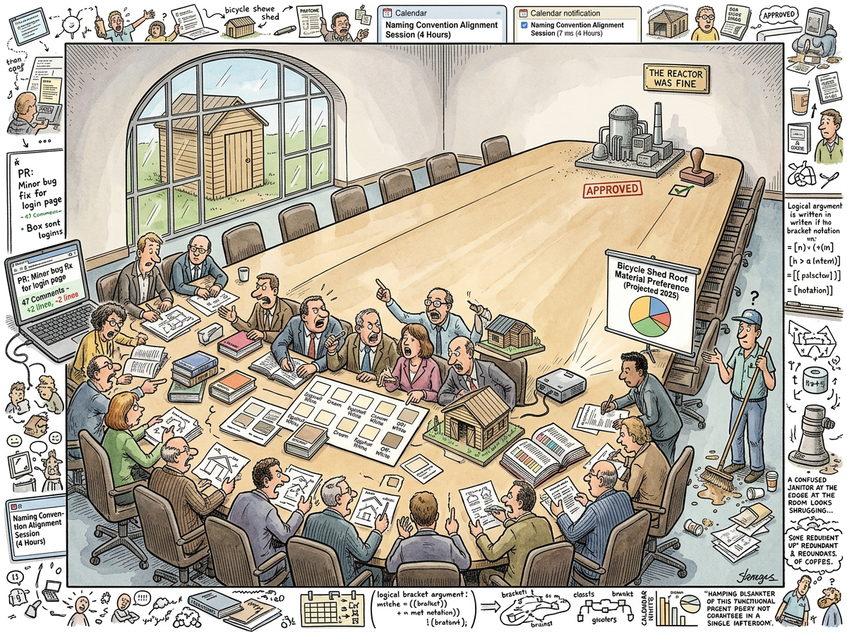 Parkinson's Law of Triviality illustration