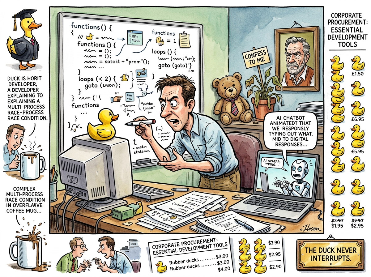 Rubber Duck Debugging illustration