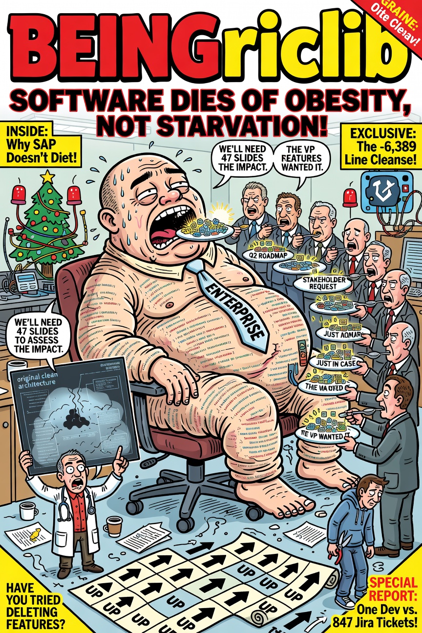 Software Dies of Obesity, Not Starvation