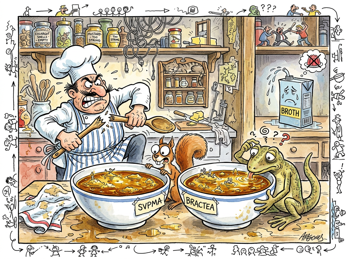 Stock vs Broth illustration