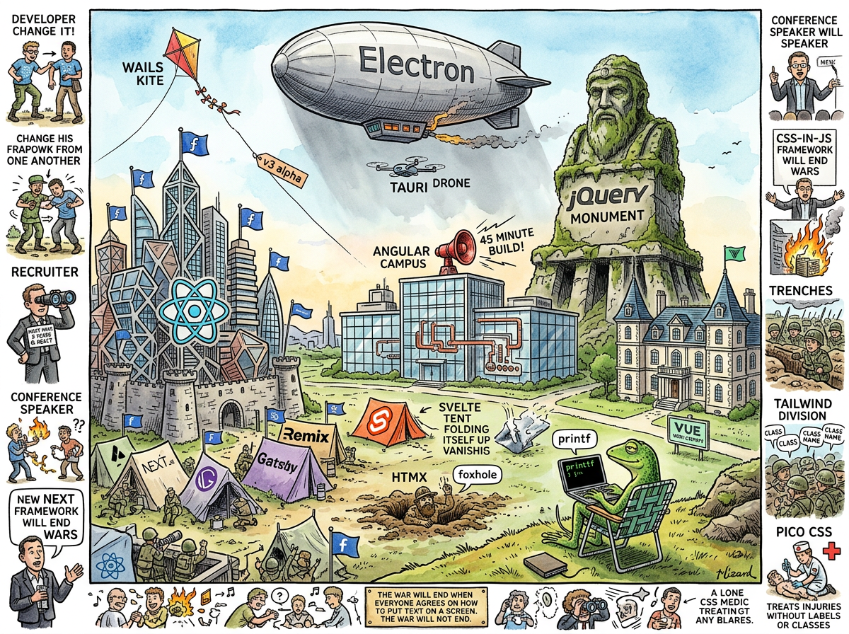 The Framework Wars illustration