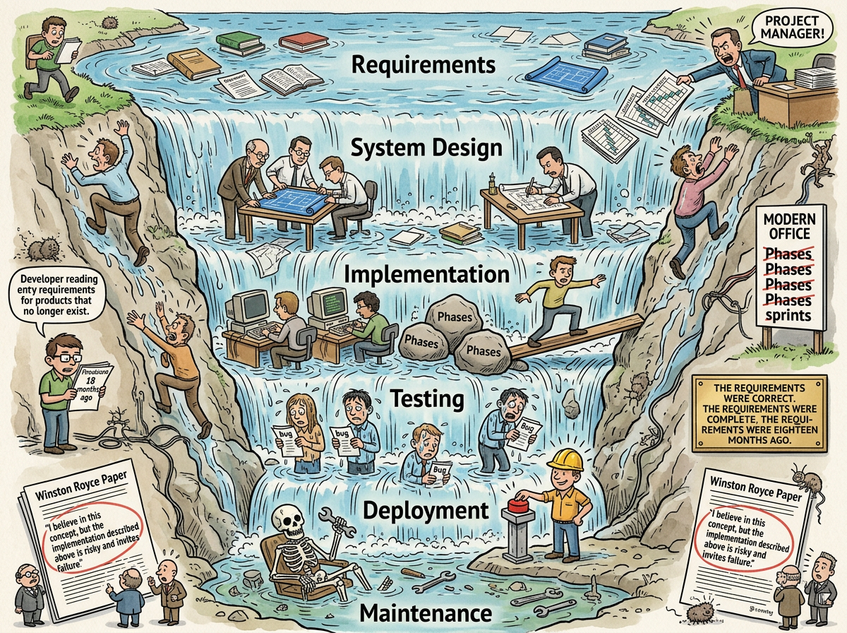 Waterfall illustration
